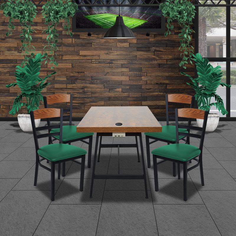 Tabouret de bar Barrick, Vert
