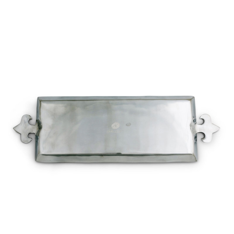 Arthur Court Silver Aluminum 21" Oblong Serving Tray