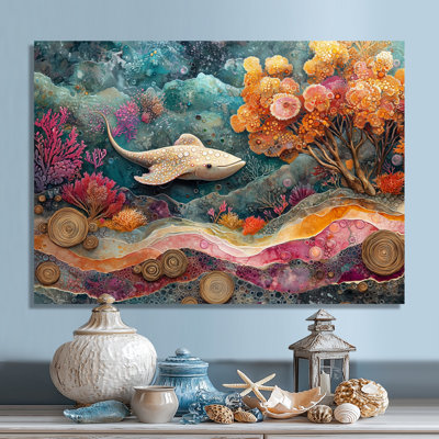 Rubalcava - Stingray Metal Wall Art, Modern Metal Art Print