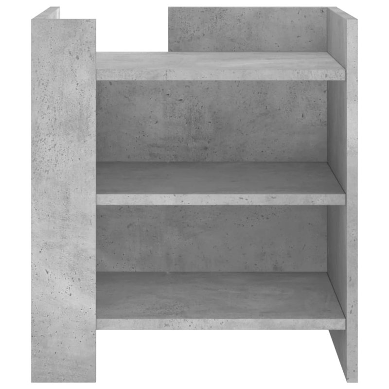 Rafnar 45cm W Manufactured Wood Bedside Table, Concrete Grey