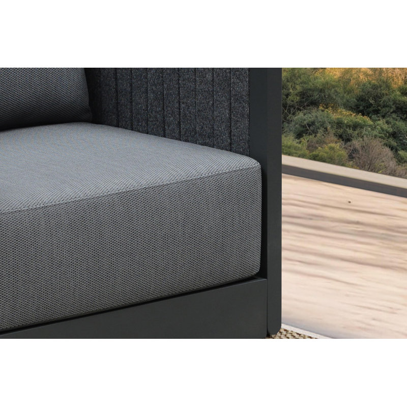 Patio Furniture Set 13 Pieces Patio Seating Sofas Aluminum Furniture, U-shaped Outdoor Couch Sectional Set with Cushions and Aluminum Table Patio Conversation Sets Gray