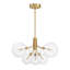 Lustre 6 lumières Meridian en laiton naturel-467454783