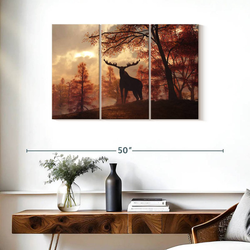 Brampt Autumn Moose, 24" H x 38" W