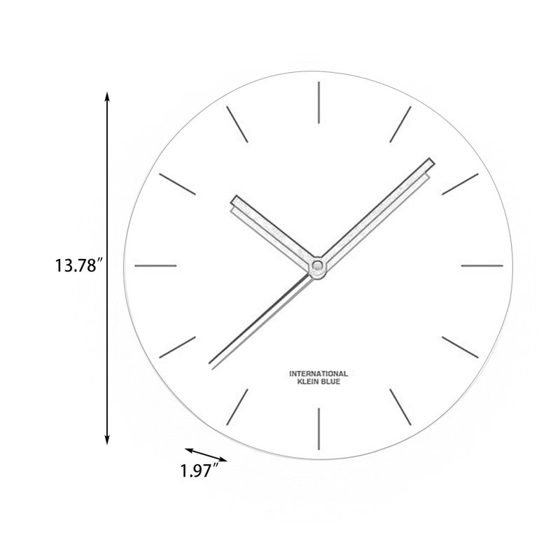 Horloge murale bleue Klein Klein