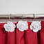 Ensemble de 12 crochets de rideau de douche White Flower
