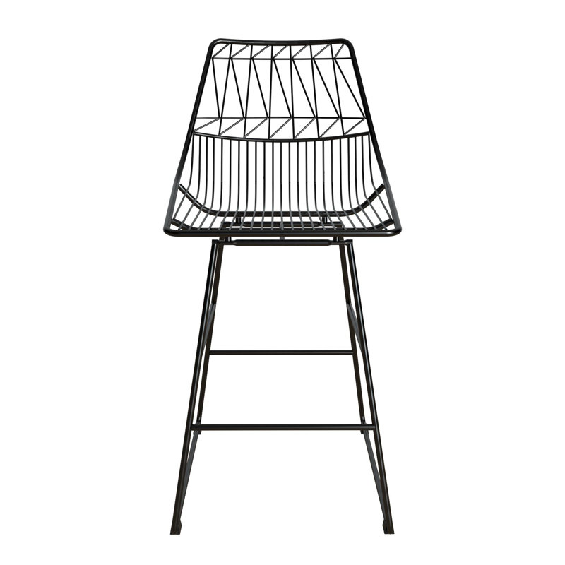 Counter Stool with Metal Frame, Black