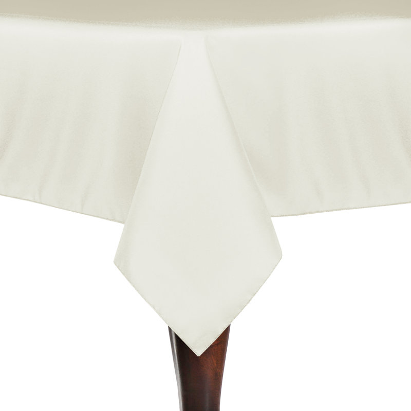 Solid Color Square Tablecloth, 90" x 60", Ivory, 5