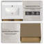 Ensemble de meuble-lavabo mural 48 po avec plateau en pierre reconstituée et armoire de rangement modulaire-334912611
