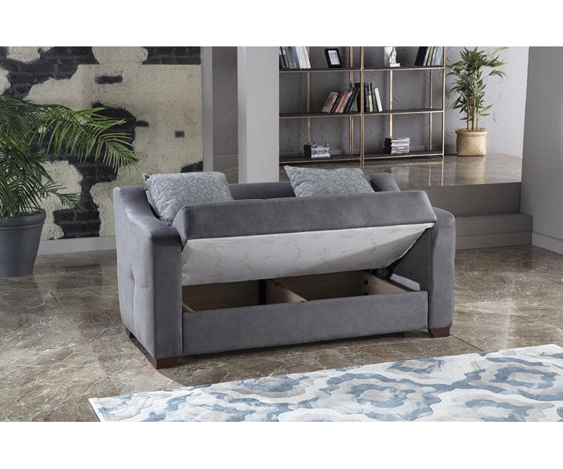 Neythen Upholstered Futon And Mattress