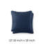 Ensemble de 2 taies décoratives matelassées en microfibre à bordure carrée et à bords passepoilés Southano Fine Linens, lot de 2, 18 po x 18 po, bleu foncé-399142828-399142832