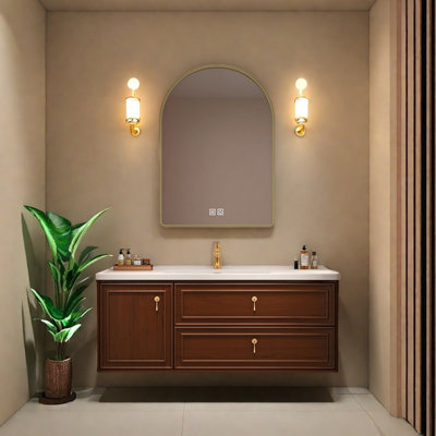 Simple retro bathroom cabinet