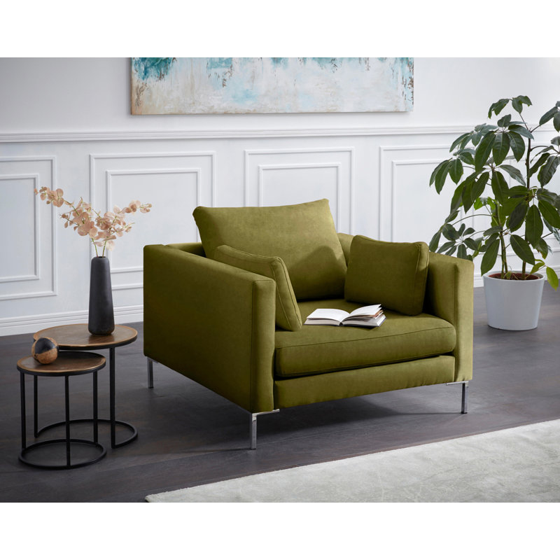 Marius 110 Wide Tufted, Green , Velvet