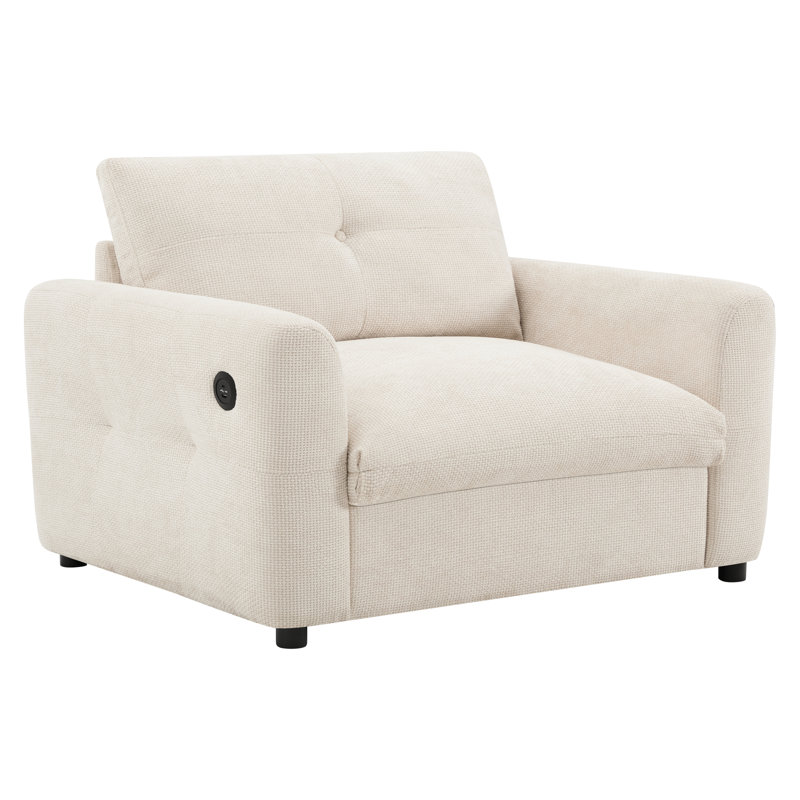 Fauteuil Pull-Line et mousse à haute densité avec port double, chenille pour une vie confortable, siège large, élégance, coussins, confort dans un appartement