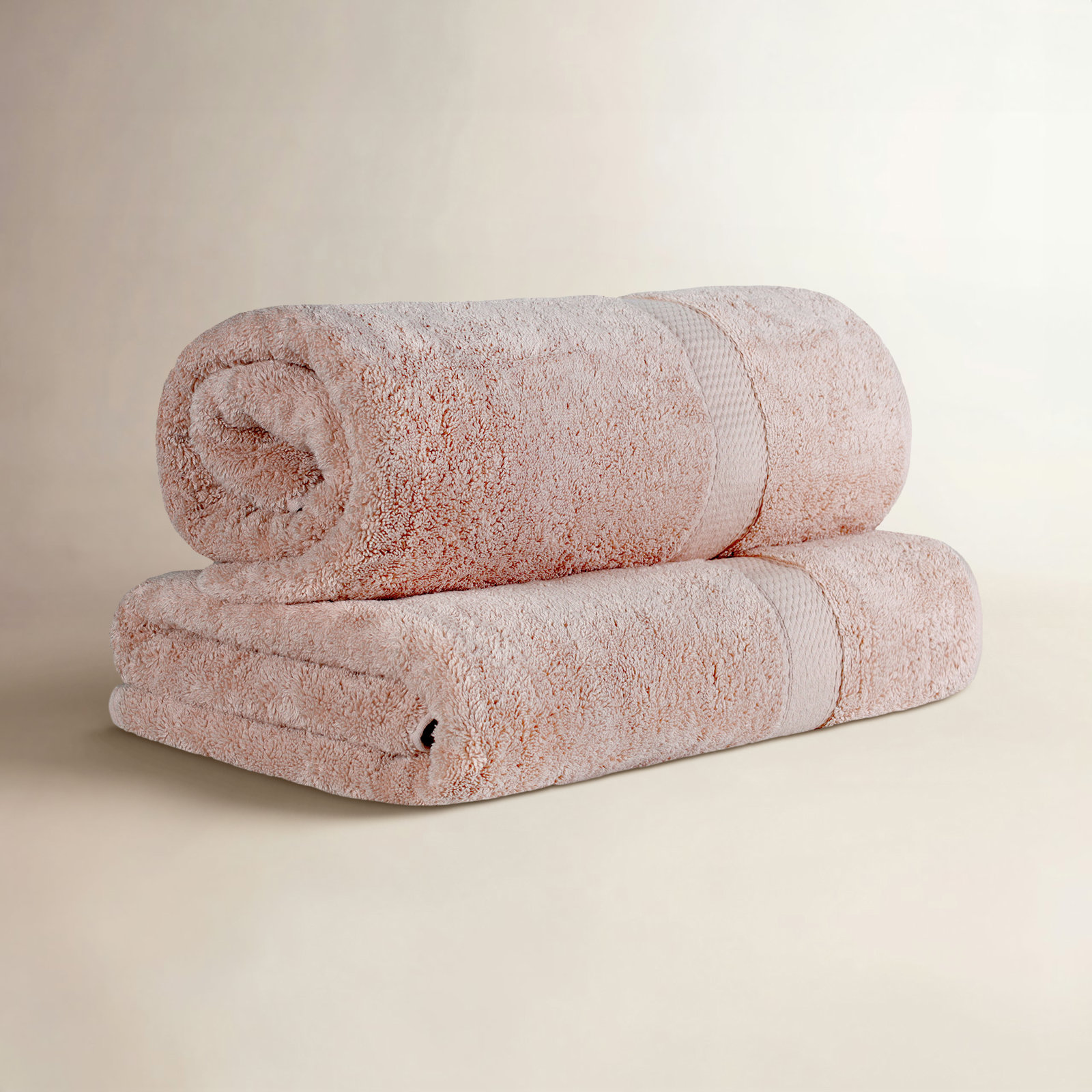 Renata 2-Piece Egyptian Cotton Bath Sheet Set, Muted Mauve