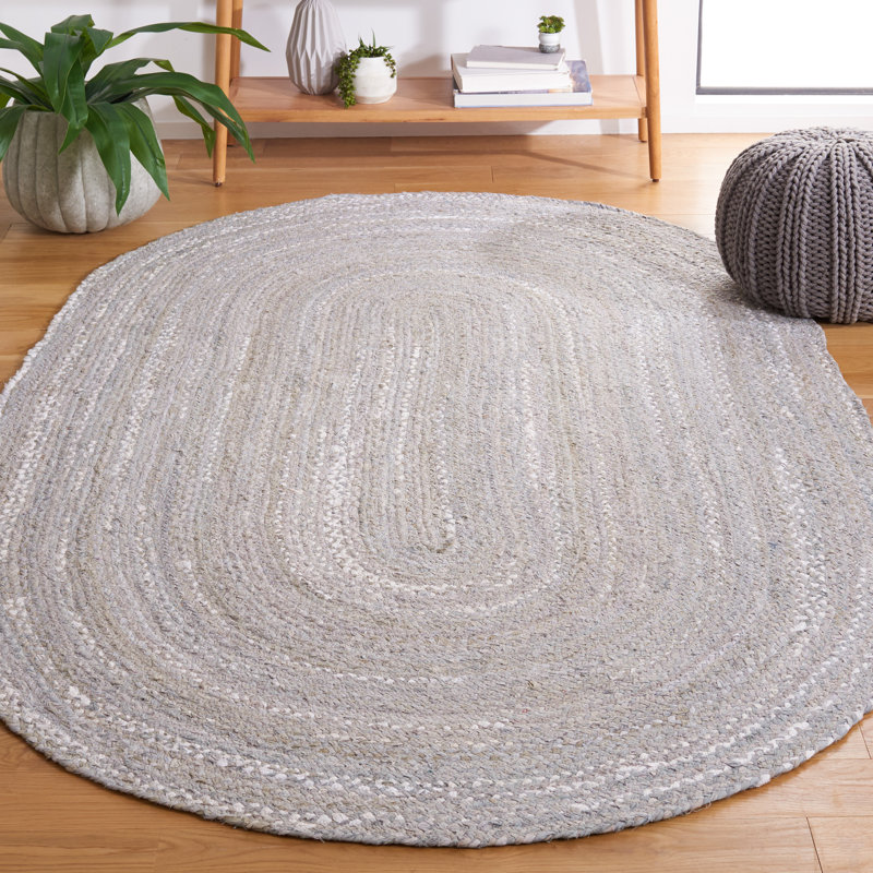 Cotton Hand Woven Area Rug, Oval 152 x 244 cm