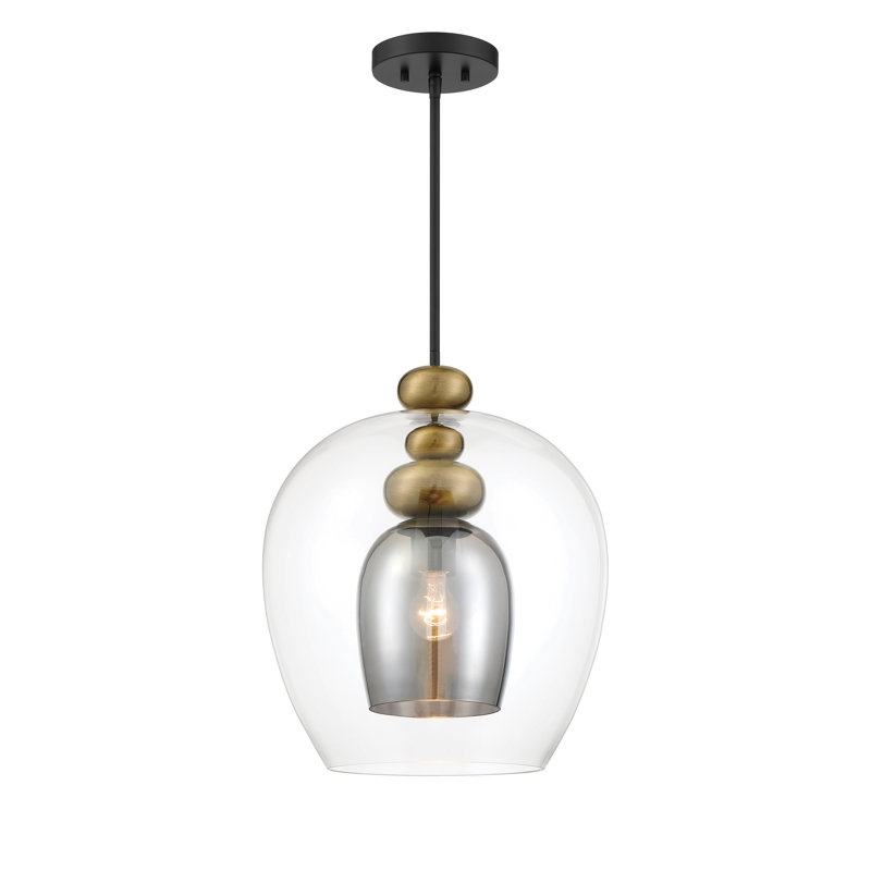 Lustre cylindrique à 1 lumière Amesbury, H 18,88 po x l 15,75 po x P 15,75 po