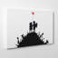 Banksy Balloon Graffiti - Wrapped Canvas-19040473