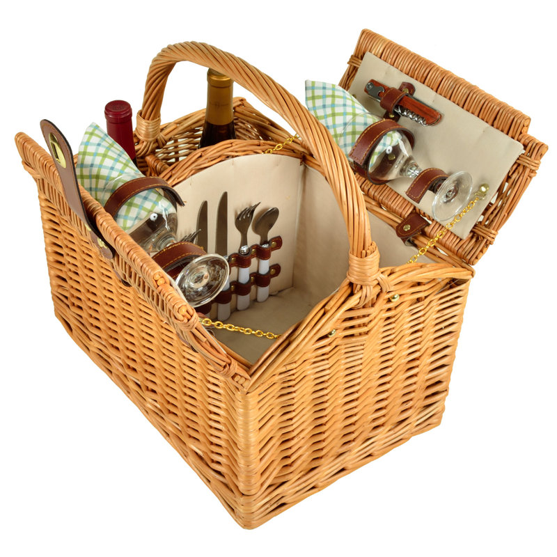 Panier de pique-nique 2 personnes fabriqué main