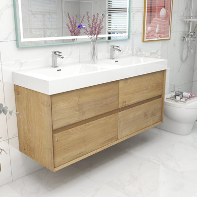 59'' Double Bathroom Vanity with Top