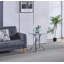 Mose Glass Top Cross Legs End Table