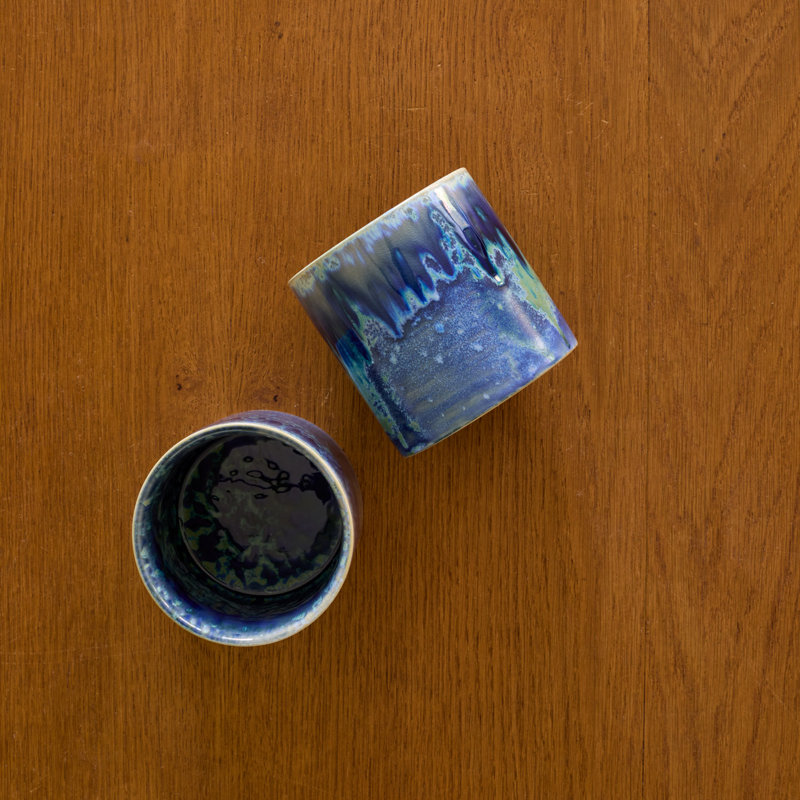 Hanami Stoneware Cup, Blue