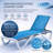 Kozyard Outdoor Chaise Lounge Chair, Full Flat Adjustable Patio Lounger with Aluminum Frame & Resin Legs, Textilene Fabric for Poolside, Backyard & Beach (Aqua, W/O Table)-1698588203