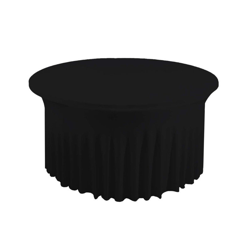 Ebone Skirt Style Tablecloth, Black