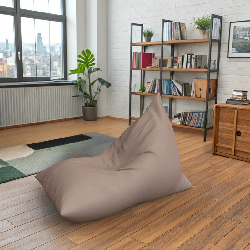 Outdoor Bean Bag Lounger Cover (Bag Only), 129.5cm H x 129.5cm W x 170.2cm D, Beige Polyester