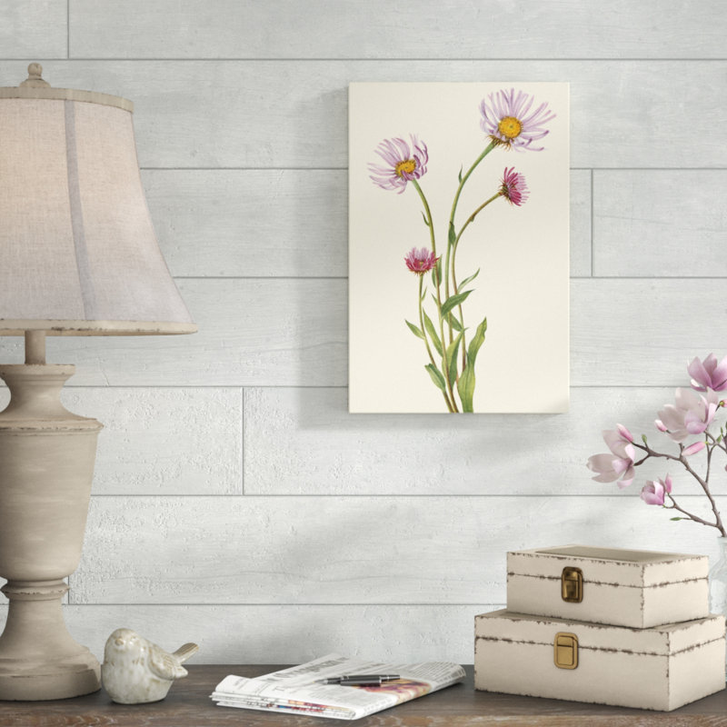 Delicate Wildflowers V - Painting on Canvas, 46cm H x 30cm W, Wrapped Canvas