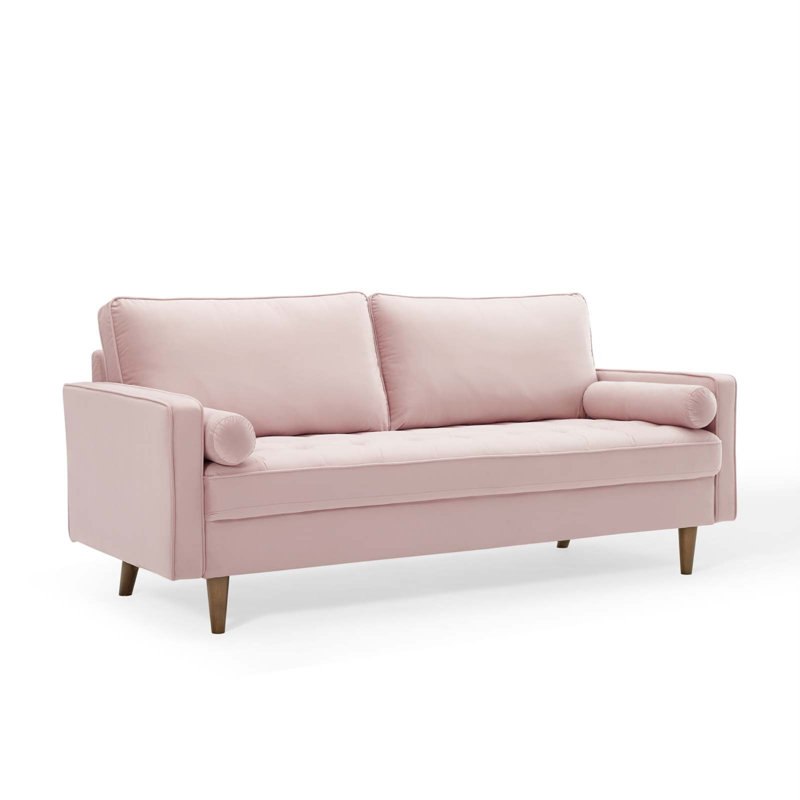 Valour Performance Velvet Sofa by Modway, Pink Velvet