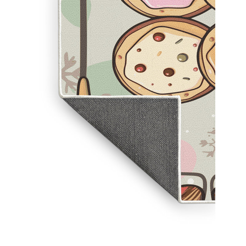 Tapis de vacances The Holiday Aisle® Cookies, Rectangulaire 2 pi x 3 pi