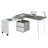 Techni Mobili Rotating Multi-Positional Modern Desk, Grey