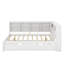 Lit de jour double avec lit gigogne, tablette et port USB-129893298