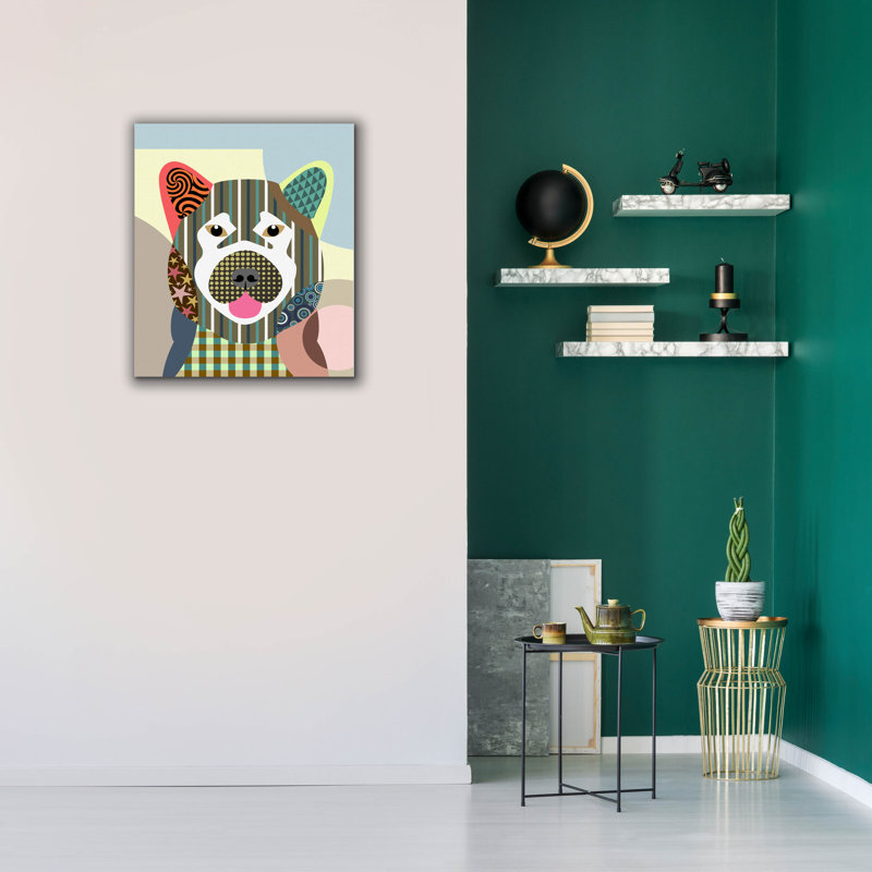«Akita Dog» par Lanre Adefioyue, H 30 po x l 26 po x P 1,5 po