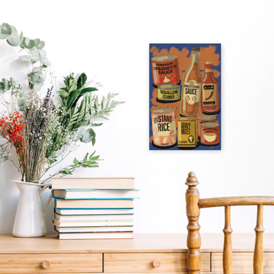 Kitchen Classic Colorful Retro Wall Art Print by Nicholas - Wrapped Canvas Print