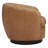 Marcy Genuine Leather Swivel Barrel Chair