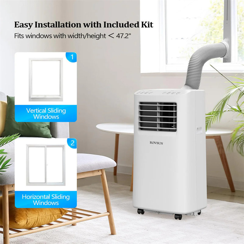 Winado 8000 BTU Wi-Fi Connected Portable Air Conditioner for 200 Square Feet with Remote Included