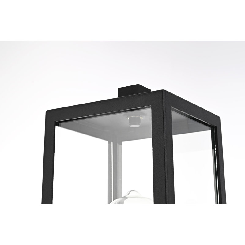 Lampadaire extérieur noir Allson 15 pouces
