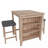 Dante 36" Oak Finish 3-PC Counter Height Table Set