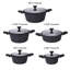 Batterie de cuisine antiadhésive en granite 10 pièces Caannasweis