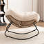 Chaise d'appoint berçante rembourrée Chenille-1979175377