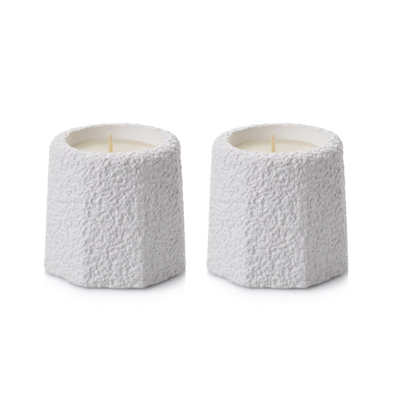 Ensemble de bougies élégantes non parfumées (2 pièces), blanc, 3,0 x 3,5 x 3,5 pouces | 100% paraffine (5% huileux) | Durée de combustion de 9 heures, décoration sécuritaire et élégante | Parfait pour les soirées relaxantes, les événements et les cadeaux