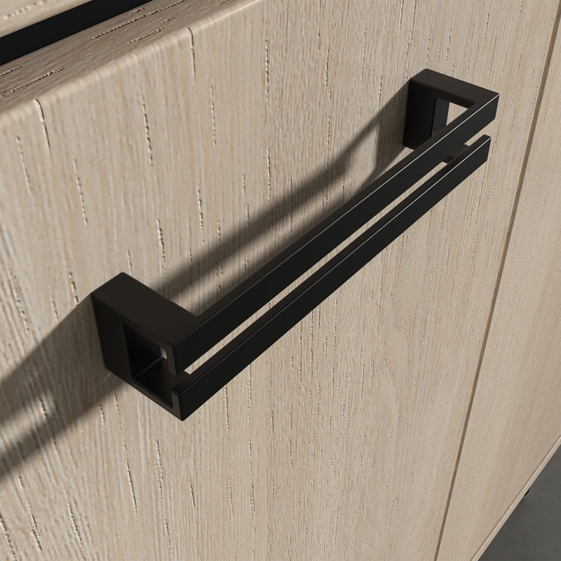 Meuble-lavabo simple 48 po avec plateau en résine Lunea, Brun clair