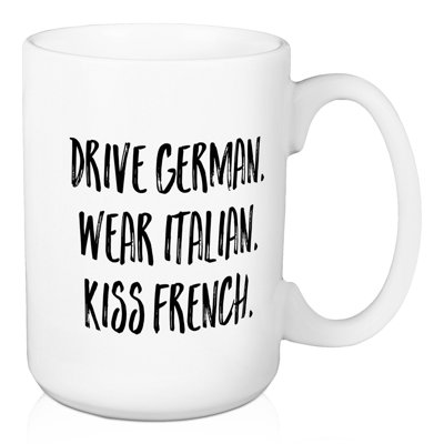 Lecteur allemand. porter l’usure italienne. baiser français. tasse à café Chaffin