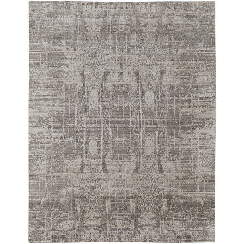 Viscose Abstract Indoor Rug, Runner 2'6" x 8'