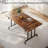 Dining Table For 6-8 People - 71 Inch Rectangular Wood Dining Table Rustic Style Kitchen Table-1680492090