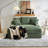 Contemporary Double Sleeper Sofa, Comfortable Cloud Couch With Square Armrests-2082471838