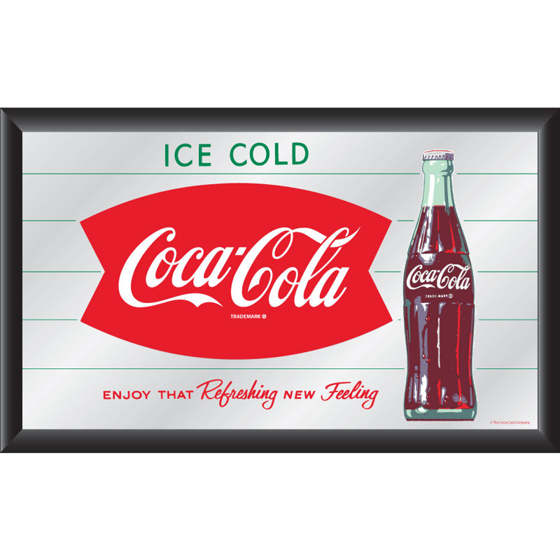 « coca cola, rafraîchissement de new sensation », reproduction rétro encadrée