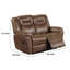 Causeuse inclinable électrique moderne 65 po Betty-353356072