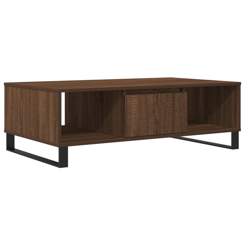 17 Stories Coffee Table 104X60x35 Cm Engineered Wood, Brown Oak